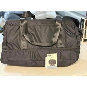 mine. Black Duffle Bag Pink Lining